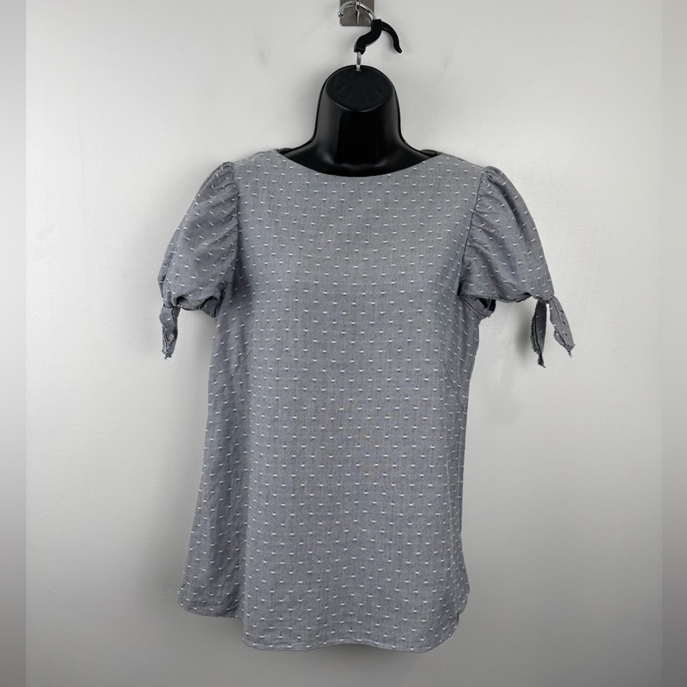 Grammar NYC Women Tie Puff Sleeve Top Size 8